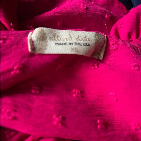 ALTAR’D STATE PINK BABY DOLL RUFFLE CUT-OUT TIE BACK BEACH CROP TOP SZ XS NWT - Picture 7 of 8